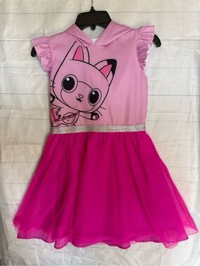 Dreamworks Gabby's Dollhouse Pandy Paws Girls Mesh Cosplay Tulle Dress